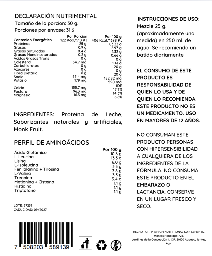 CUBETA DE PROTEÍNA 4 KG - 10 KG