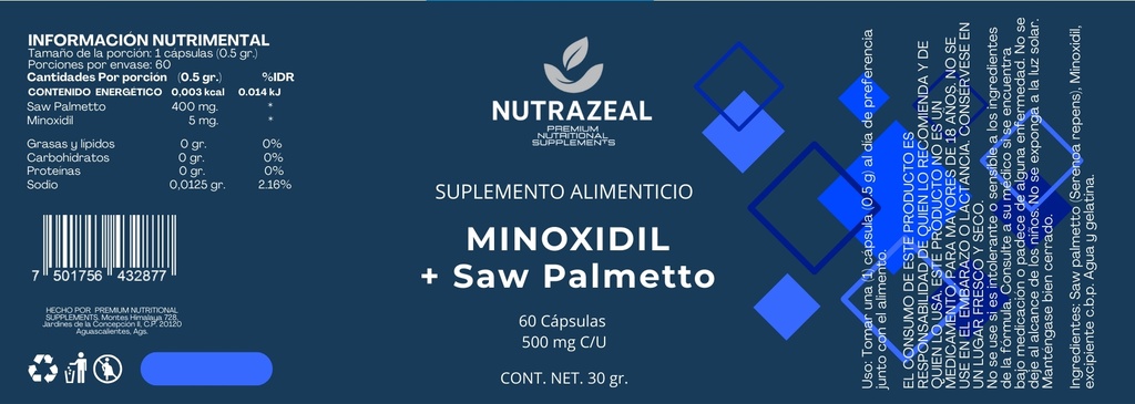 Minoxidil + Saw Palmetto